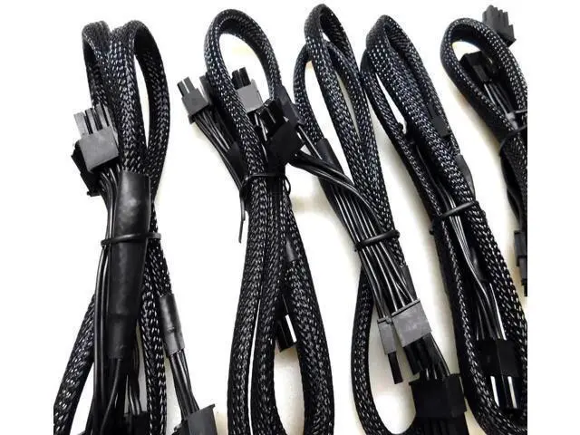 Main image of 1PCS Dual PCIe 8Pin (6+2) Sleeved GPU Power Cable Compatible with Seasonic Modular PSU X-650 X-750 X-850 X-1050 X-1250, Braided Modular Graphics Card Power Supply Wire