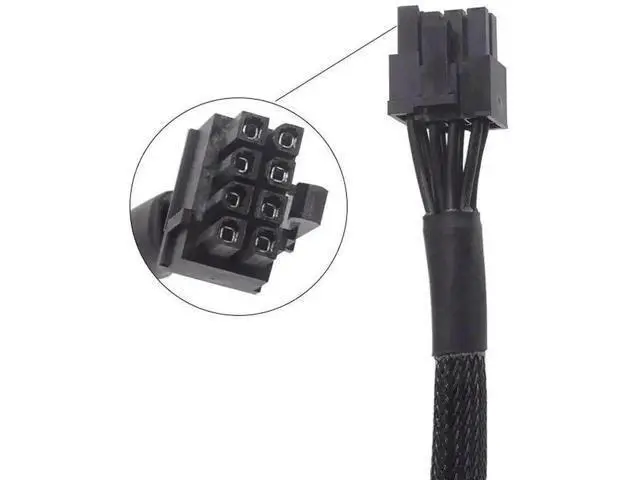 Alt view image 5 of 7 - 1PCS Dual PCIe 8Pin (6+2) Sleeved GPU Power Cable Compatible with Seasonic Modular PSU X-650 X-750 X-850 X-1050 X-1250, Braided Modular Graphics Card Power Supply Wire