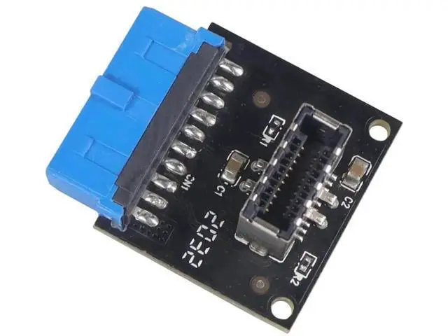Alt view image 2 of 6 - USB 3.1 Front Panel Type-E Female to USB3.0 20Pin Male Header Extension Cable Adapter, Motherboard 20P USB to Type-E Connector, 5 Pack