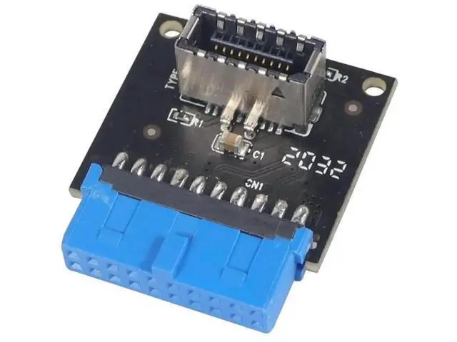 Alt view image 5 of 6 - USB 3.1 Front Panel Type-E Female to USB3.0 20Pin Male Header Extension Cable Adapter, Motherboard 20P USB to Type-E Connector, 5 Pack