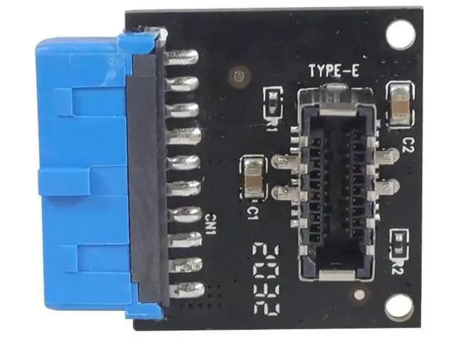 Alt view image 6 of 6 - USB 3.1 Front Panel Type-E Female to USB3.0 20Pin Male Header Extension Cable Adapter, Motherboard 20P USB to Type-E Connector, 5 Pack