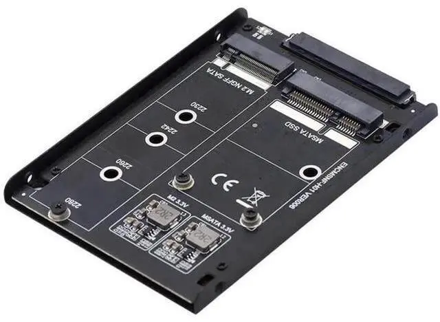 Main image of Dual mSATA + NGFF B+M Key SSD RAID Bridge Card, JBOD RAID0 Span Converter to Standard 2.5 Inch SATA Combo Hard Drive Enclosure, SATA III 6Gbps Storage Adapter