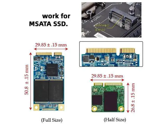 Alt view image 2 of 7 - Dual mSATA + NGFF B+M Key SSD RAID Bridge Card, JBOD RAID0 Span Converter to Standard 2.5 Inch SATA Combo Hard Drive Enclosure, SATA III 6Gbps Storage Adapter