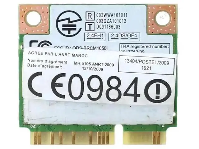 Alt view image 4 of 6 - BCM4313HMGB BCM4313 1x1 BGN WiFi Adapter Card, Half Mini PCI-E Wireless Network Card, Compatible with Z370, G480, G580, G780, Y470, Y570, Y480, Y580 Laptops