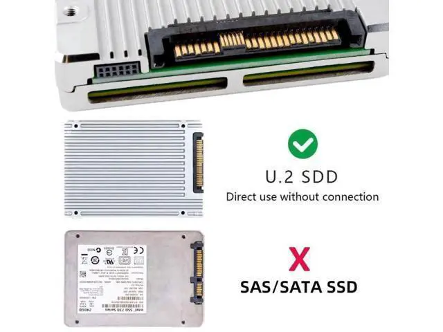 Alt view image 7 of 7 - 0.5M PCIe 5.0 x4 MCIO SFF-TA-1016 38Pin to U.2 SFF-8639 Cable with SATA 15Pin Power, 64Gbps High Speed MCIO Extension Wire for AI Server, HPC Workstation, U.2 NVMe SSD & External Storage Docking