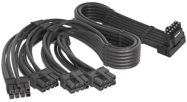 Main image of Type B 90° Right Angle 12VHPWR Adapter, PCIe5.0 16AWG 600W 12+4Pin GPU Power Cord, 4×8Pin Input Exclusive for Corsair Modular PSU, Fits RTX 4090/4080/4070Ti/3090Ti