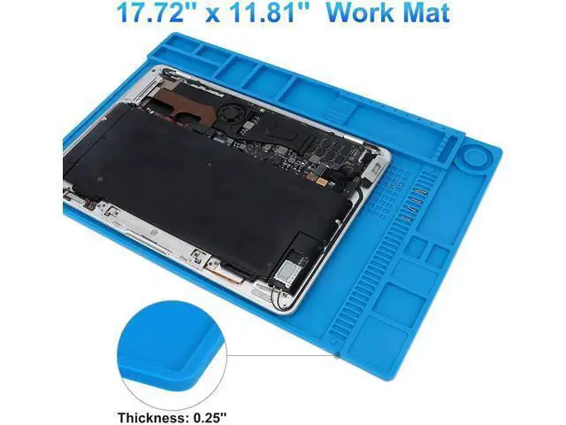 Alt view image 7 of 7 - 17.7"×11.8" Magnetic Silicone Soldering Mat, 932°F Heat Resistant Repair Work Pad