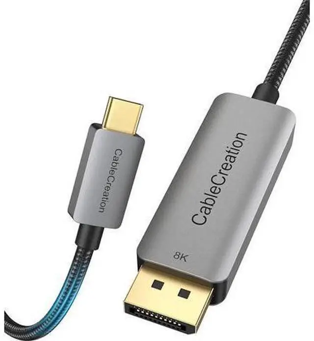 Main image of 6FT USB-C to DisplayPort 1.4 Cable, 32.4Gbps, 8K@60Hz, 4K@144Hz, 2K@240Hz, HDR, Thunderbolt 3/4 Compatible for Rift S, MacBook, XPS 13/15, Surface Pro
