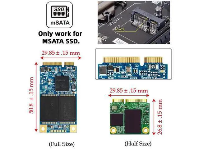 Alt view image 7 of 7 - Dual mSATA SSD Bridge Adapter with JBOD RAID0 Span Mode, Convert Dual Mini-SATA SSD to USB3.0 Type-C 2.5 Inch SATA Combo External Enclosure
