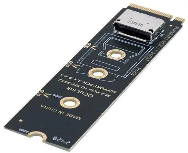 Main image of 2280 M.2 M-Key PCIe 4.0 to OCuLink SFF-8612 SFF-8611 Vertical Host Adapter, Compatible with ASUS MSI Gigabyte ASRock Motherboard, for NVMe U.2 SSD & External eGPU Dock