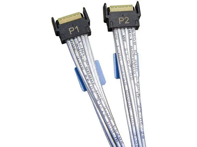 Alt view image 4 of 7 - 80CM PCIe Gen5 MCIO Splitter Cable, MCIO x8 74Pin Straight Male to Dual MCIO x4 38Pin Male Double Extension Cord, Mini Cool Edge IO High-Density Server Interconnect Cable for Multi-NVMe Storage Backpl