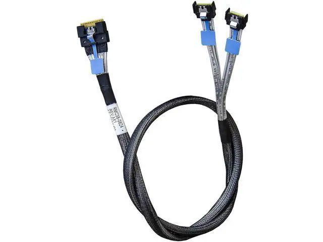 Alt view image 6 of 7 - 80CM PCIe Gen5 MCIO Splitter Cable, MCIO x8 74Pin Straight Male to Dual MCIO x4 38Pin Male Double Extension Cord, Mini Cool Edge IO High-Density Server Interconnect Cable for Multi-NVMe Storage Backpl