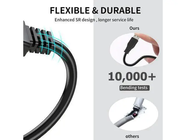 Alt view image 4 of 7 - 16 FT USB 3.0 Active Extension Cable, Male to Female USB Extender Cord for Oculus Quest 2, Rift Sensor, Steam VR, Gaming PC & Printer