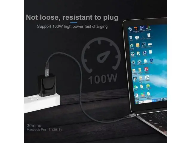 Alt view image 6 of 7 - 1.8M USB4.0 USB-C to USB-C Cable, 40Gbps Data Transfer, 100W PD Charging