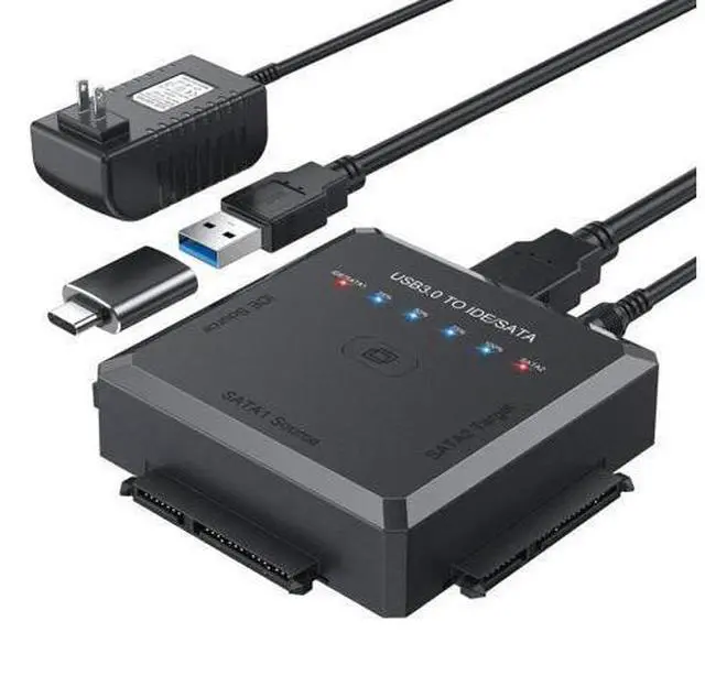 Main image of USB3.0 SATA IDE Hard Drive Reader with One-Touch Clone Function, Fits 2.5/3.5 Inch HDD/SSD, Comes with 12V Power Adapter