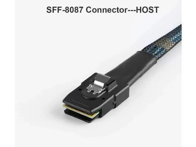 Alt view image 7 of 7 - 2 Pack 3.3FT SFF-8087 to 4×SFF-8482 Internal Mini SAS Cable with SATA Power