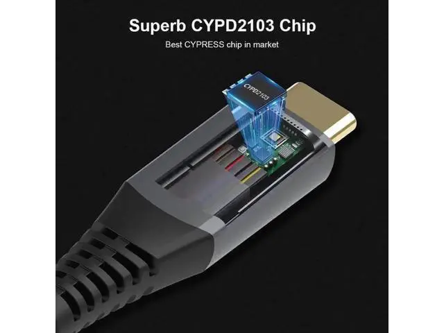 Alt view image 4 of 7 - 1.8M USB4.0 Type-C to Type-C Cable, 40Gbps Data Transfer, 100W PD Fast Charging