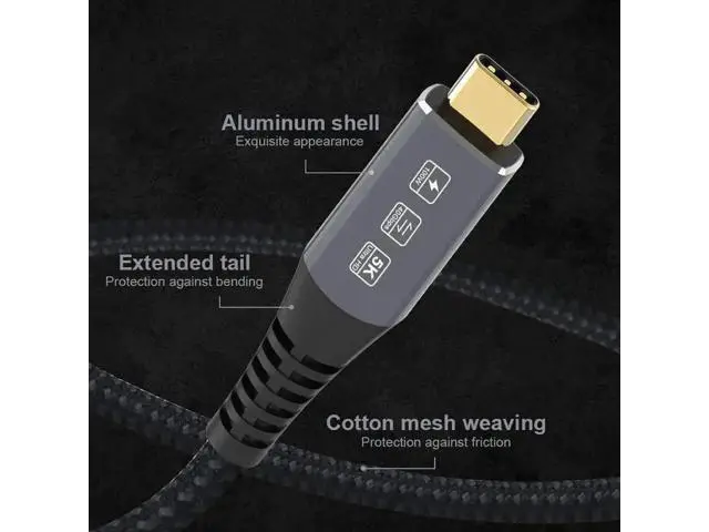 Alt view image 7 of 7 - 1.8M USB4.0 Type-C to Type-C Cable, 40Gbps Data Transfer, 100W PD Fast Charging
