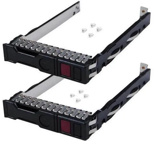 Main image of 2 Pack 2.5 Inch SFF NVMe SAS SATA SSD Hard Drive Tray Caddy 727695-001 Hot Swap Carrier Compatible with HPE ProLiant Gen10 DL325 DL360 DL380 DL385 DL560 DL580 ML350 Server