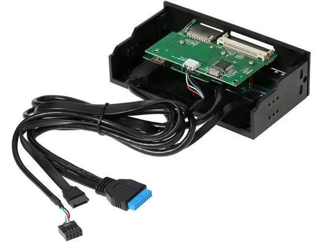 Alt view image 7 of 7 - 5.25 Inch All-in-One PC Front Panel Card Reader, Multifunction Internal Bay Hub with 3×USB3.0, USB2.0, Type-C, eSATA, Supports MD SD MMC XD TF M2 MS CF Up to 64GB Memory Cards