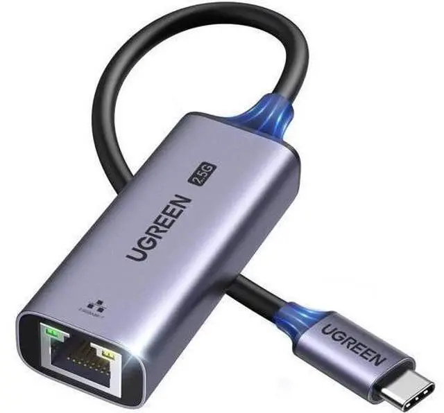 Main image of UGREEN 2.5G USB-C to RJ45 Ethernet Adapter, Aluminum Thunderbolt 3/4 Compatible 2500Mbps LAN Network Dongle for NAS, MacBook Air/Pro, Dell XPS, iPhone 15 Pro/Max