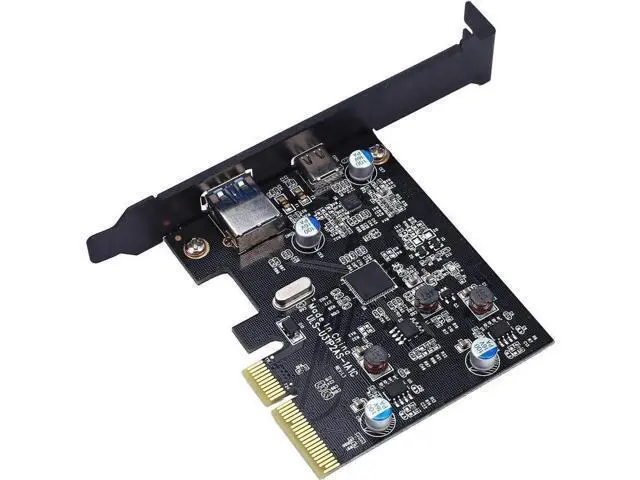 Alt view image 3 of 6 - PCIe x4 USB 3.1 Gen 2 Expansion Card, 10Gbps 1x USB-A + 1x USB-C Port PCI Express Adapter with Asmedia Controller Chip, Compatible with Windows 7/8/8.1/10 & Linux Kernel