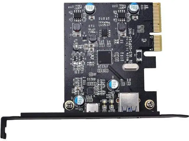 Alt view image 5 of 6 - PCIe x4 USB 3.1 Gen 2 Expansion Card, 10Gbps 1x USB-A + 1x USB-C Port PCI Express Adapter with Asmedia Controller Chip, Compatible with Windows 7/8/8.1/10 & Linux Kernel