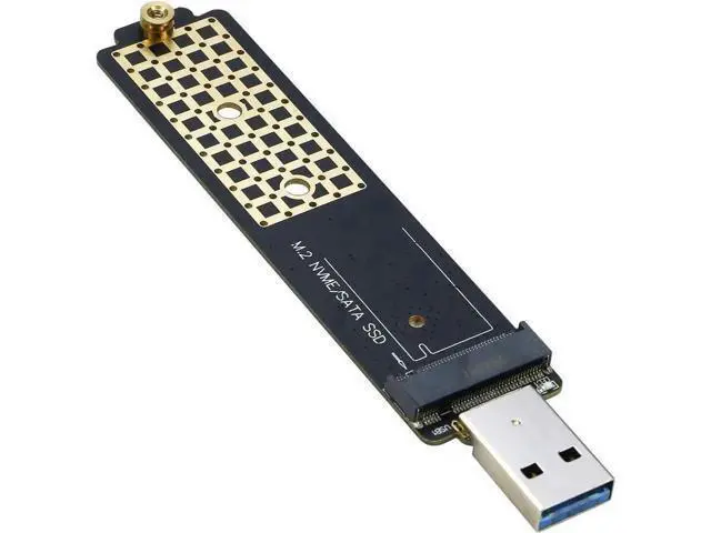 Alt view image 2 of 6 - Dual Protocol M.2 to USB 3.1 Reader Adapter, NVMe PCI-E M-Key + B+M Key SATA NGFF SSD Converter, Portable M.2 SSD USB Reader Supports 2230/2242/2260/2280 SSD