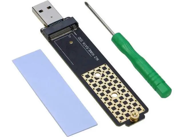 Alt view image 3 of 6 - Dual Protocol M.2 to USB 3.1 Reader Adapter, NVMe PCI-E M-Key + B+M Key SATA NGFF SSD Converter, Portable M.2 SSD USB Reader Supports 2230/2242/2260/2280 SSD