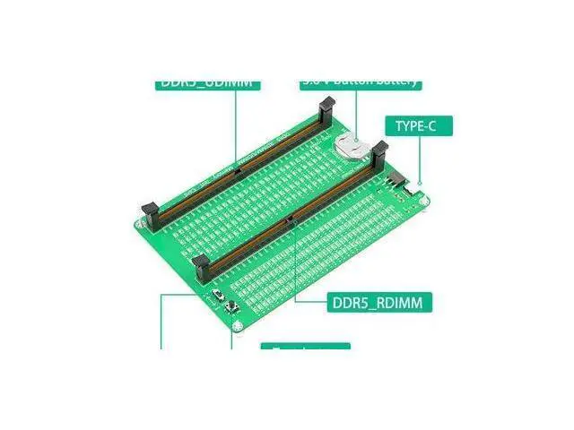 Alt view image 3 of 3 - DDR5 RDIMM/UDIMM Memory Tester, Long Latch LED Indicator Memory Test Card, Type-C & Battery Powered Diagnostic Board for Desktop Server DDR5 Memory Repair