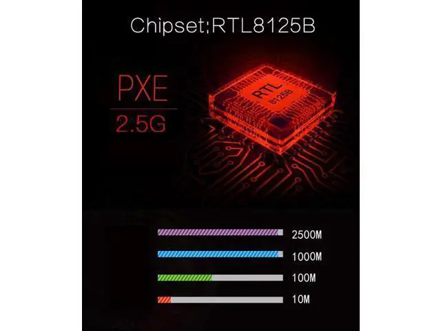 Alt view image 6 of 6 - PCIe 2.5G Base-T Network Card with RTL8125B Chip, 2500/1000/100Mbps RJ45 LAN Adapter, PXE Boot Supported, Low Profile Bracket Included for Windows/Linux/macOS