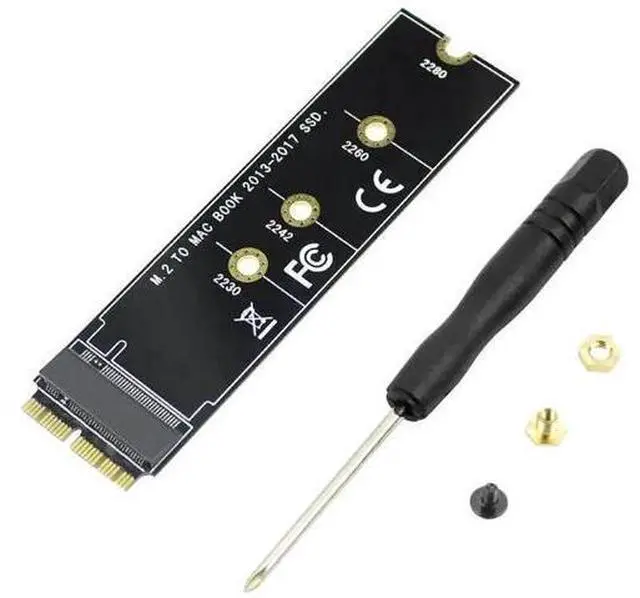 Main image of M.2 NVMe SSD Converter Adapter Card, Storage Upgrade Kit Supporting NVMe/AHCI M.2 SSD, Compatible with MacBook Air & Pro Retina 2013-2017 A1465 A1466 A1398 A1502