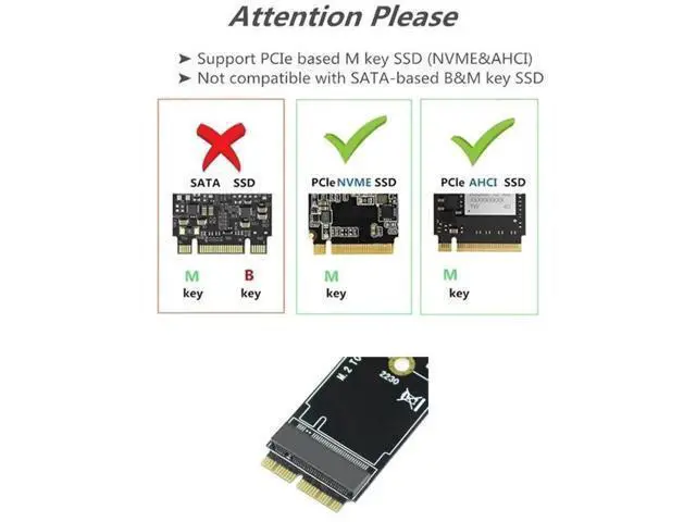 Alt view image 6 of 6 - M.2 NVMe SSD Converter Adapter Card, Storage Upgrade Kit Supporting NVMe/AHCI M.2 SSD, Compatible with MacBook Air & Pro Retina 2013-2017 A1465 A1466 A1398 A1502