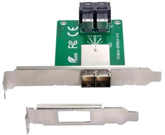 Main image of Dual-Port Mini SAS HD SFF-8644 External to SFF-8643 Internal PCBA Adapter Card, Low Profile Bracket SAS 12Gbps Storage Converter for Server RAID HBA & Internal Disk Backplane