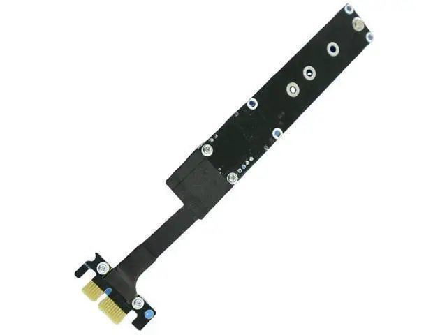 Alt view image 6 of 6 - M.2 M-Key NVMe SSD to PCIe x1 Riser Adapter Card, PCIe 4x to x1 Flexible FFC Extension Cable Gen3.0 Model R14SF, 15cm Length