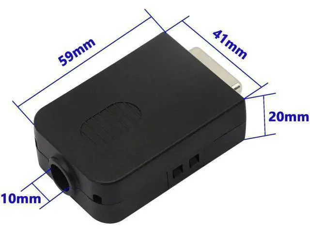 Alt view image 5 of 7 - Black DB15 Female Solderless Breakout Terminal Board with Plastic Housing & Long Screws, D-SUB 15Pin Serial Signal Screw Terminal Adapter Module (FB Version)