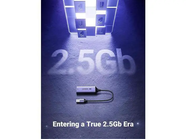 Alt view image 5 of 7 - UGREEN 2.5G USB 3.0 to RJ45 Ethernet Adapter, Aluminum 2500Mbps LAN Network Dongle for Laptop Desktop, Compatible with MacBook Air/Pro, Dell XPS, Windows & macOS