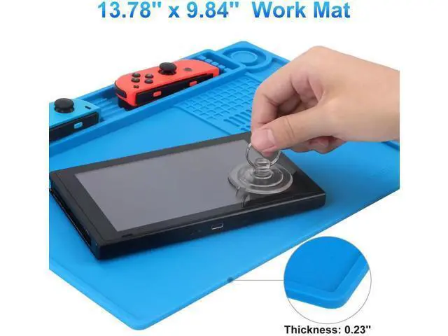 Alt view image 7 of 7 - Heat Resistant Silicone Soldering Work Mat 13.8×9.9 Inch, 932°F High Temp Anti-Slip Magnetic Repair Pad for Phone, Watch, Eyeglass & Electronics Repair