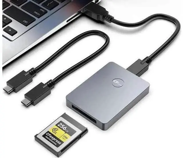 Main image of USB 3.1 Gen 2 10Gbps CFexpress Type B Card Reader, Dual Connector USB C to USB C / USB A CFexpress Memory Card Adapter, Plug & Play Compatible with Windows, macOS, Linux & Android OTG Devices