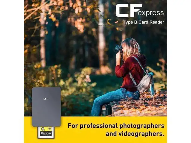 Alt view image 4 of 6 - USB 3.1 Gen 2 10Gbps CFexpress Type B Card Reader, Dual Connector USB C to USB C / USB A CFexpress Memory Card Adapter, Plug & Play Compatible with Windows, macOS, Linux & Android OTG Devices