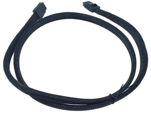 Alt view image 2 of 5 - 2 Pack MiniSAS SFF-8087 Male to Male Straight Cable, 100CM / 3.3FT 6Gbps Server Storage Interconnect Cord