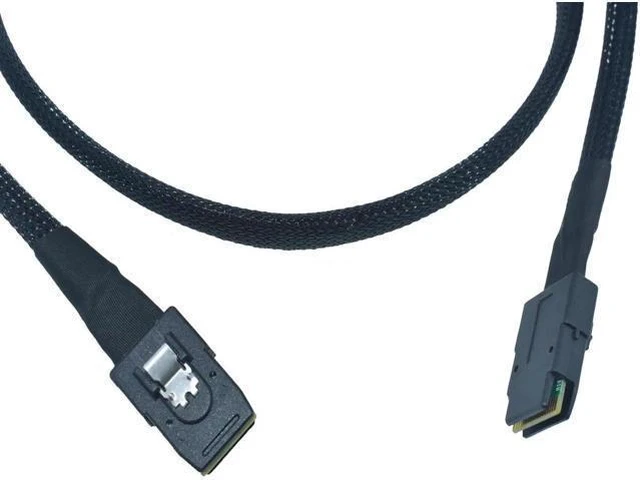 Alt view image 4 of 5 - 2 Pack MiniSAS SFF-8087 Male to Male Straight Cable, 100CM / 3.3FT 6Gbps Server Storage Interconnect Cord