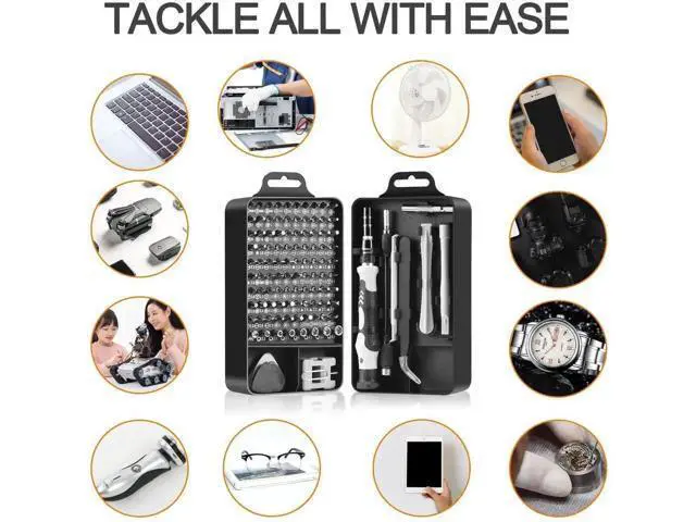 Alt view image 3 of 6 - 115 in 1 Professional Magnetic Precision Screwdriver Repair Kit, Electronics Disassembly Tools for Computer, iPhone, Laptop, Game Console, Watch, Eyeglasses, Hardware Modding & DIY Handmade Projects