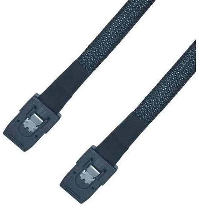 Alt view image 3 of 5 - 2 Pack MiniSAS SFF-8087 Male to Male Straight Cable, 100CM / 3.3FT 6Gbps Server Storage Interconnect Cord