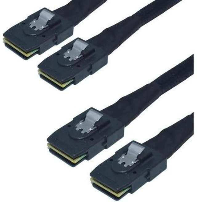 Main image of 2 Pack MiniSAS SFF-8087 Male to Male Straight Cable, 100CM / 3.3FT 6Gbps Server Storage Interconnect Cord