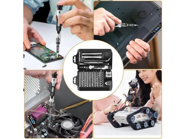 Alt view image 4 of 6 - 115 in 1 Professional Magnetic Precision Screwdriver Repair Kit, Electronics Disassembly Tools for Computer, iPhone, Laptop, Game Console, Watch, Eyeglasses, Hardware Modding & DIY Handmade Projects