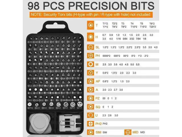 Alt view image 6 of 6 - 115 in 1 Professional Magnetic Precision Screwdriver Repair Kit, Electronics Disassembly Tools for Computer, iPhone, Laptop, Game Console, Watch, Eyeglasses, Hardware Modding & DIY Handmade Projects