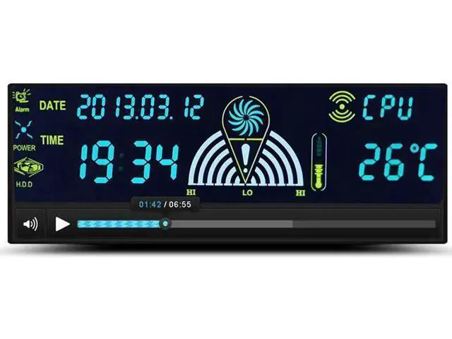 Alt view image 3 of 7 - 5.25 Inch PC Front Bay Fan Speed Controller, 3-Channel Automatic Temperature Control with HDD & CPU Temp Sensor, LED Digital Display for Desktop Chassis Cooling Adjustment