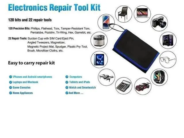 Alt view image 5 of 7 - 142 in 1 Magnetic Precision Screwdriver Repair Kit with 120 Bits, Professional Electronics Disassembly Tool Set for iPhone, MacBook, Laptop, PC, Tablet, PS4, Xbox & Nintendo Game Consoles