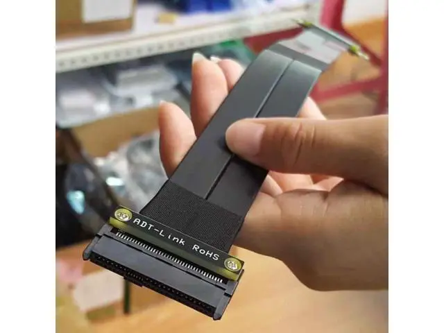 Alt view image 2 of 5 - R27SF 30cm U.2 SFF-8639 NVMe to PCIe 3.0 x4 Extension Cable, Up to 32Gbps High-Speed SSD Transfer Cord